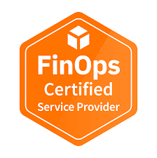 FinOps Certified Service Provider badge in orange